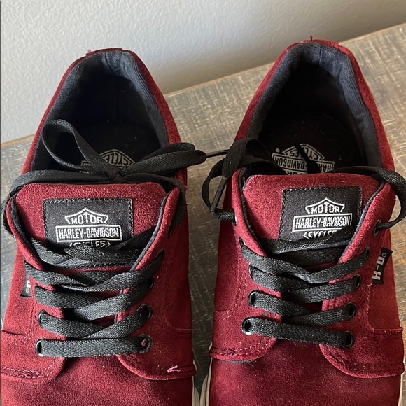Harley-Davidson® Men's Tompkins Wine Leather Sneakers D93627, Men’s Size 8.5 - Picture 3 of 3